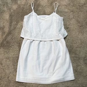 Loft White Eyelet Dress